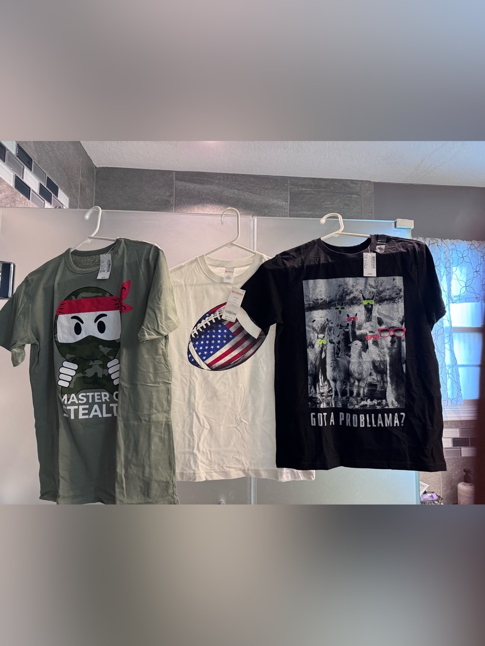 The Children's Place Green Ninja & Black Llama Graphic Tee Duo